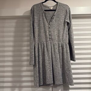 Billabong long sleeve dress medium grey